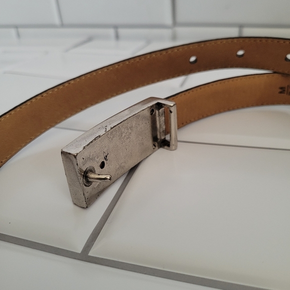BRIGHTON Style 42103 Mens Black Leather Belt Slender Classic  display picture 2